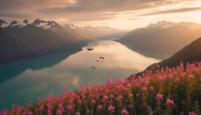 Alaska skydiving sky. Backdrop for the Skydiving Hubs Alaska drop zone directory