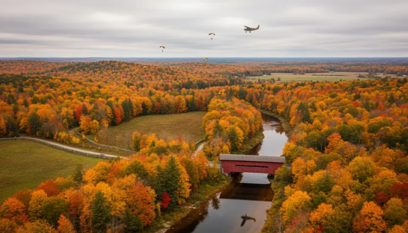 Connecticut skydiving sky. Backdrop for the Skydiving Hubs Connecticut drop zone directory