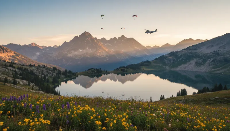 Idaho skydiving sky. Backdrop for the Skydiving Hubs Idaho drop zone directory