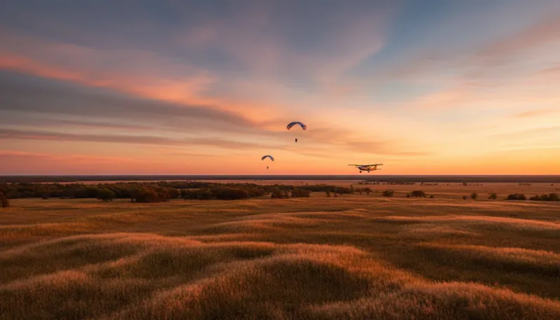 Illinois skydiving sky. Backdrop for the Skydiving Hubs Illinois drop zone directory