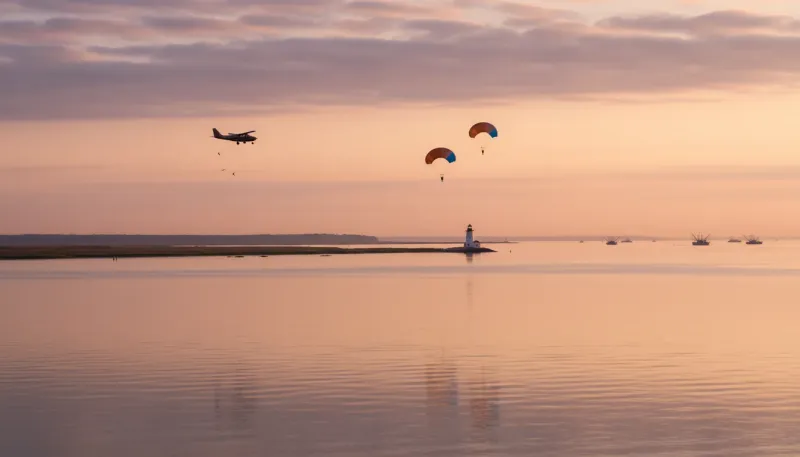 Maryland skydiving sky. Backdrop for the Skydiving Hubs Maryland drop zone directory