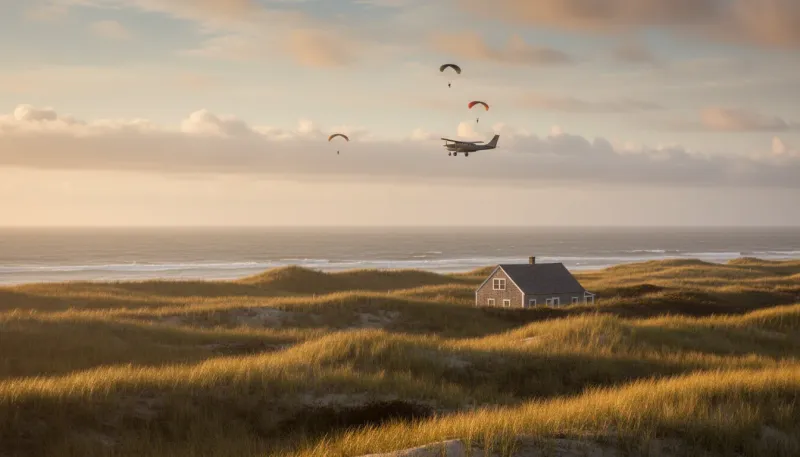 Massachusetts skydiving sky. Backdrop for the Skydiving Hubs Massachusetts drop zone directory
