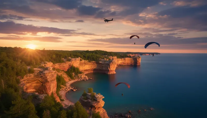 Michigan skydiving sky. Backdrop for the Skydiving Hubs Michigan drop zone directory