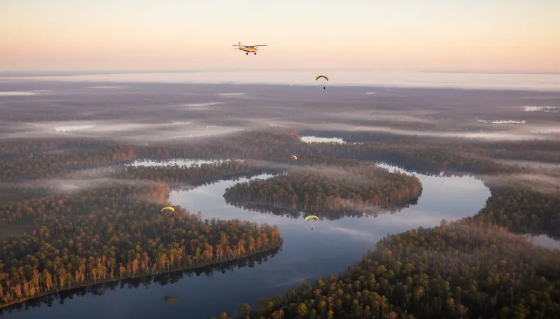 Mississippi skydiving sky. Backdrop for the Skydiving Hubs Mississippi drop zone directory