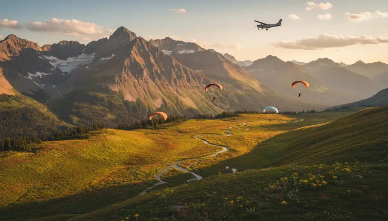 Montana skydiving sky. Backdrop for the Skydiving Hubs Montana drop zone directory