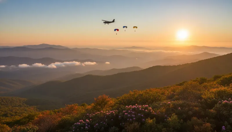 North Carolina skydiving sky. Backdrop for the Skydiving Hubs North Carolina drop zone directory