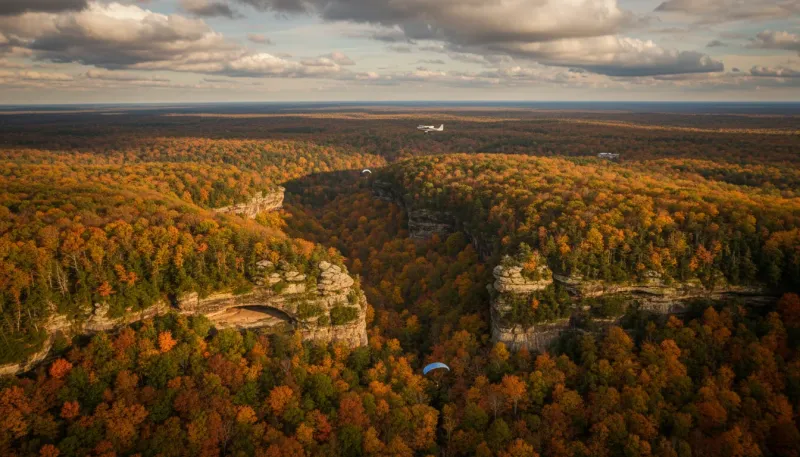 Ohio skydiving sky. Backdrop for the Skydiving Hubs Ohio drop zone directory