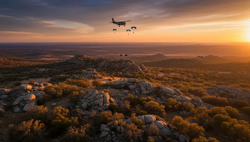Oklahoma skydiving sky. Backdrop for the Skydiving Hubs Oklahoma drop zone directory