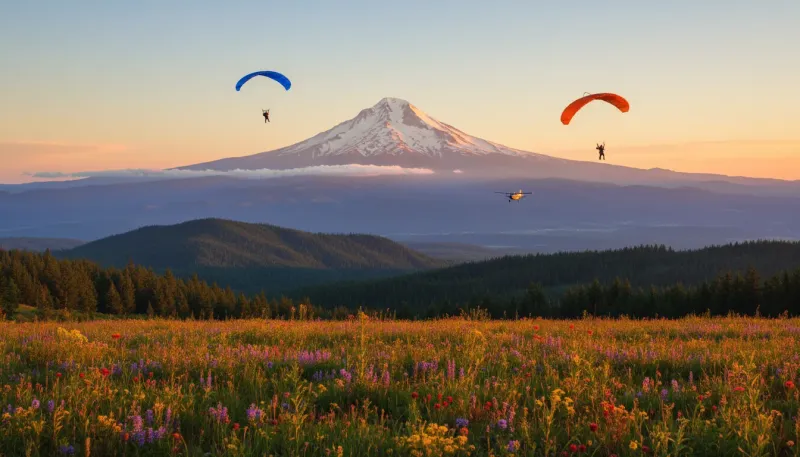 Oregon skydiving sky. Backdrop for the Skydiving Hubs Oregon drop zone directory