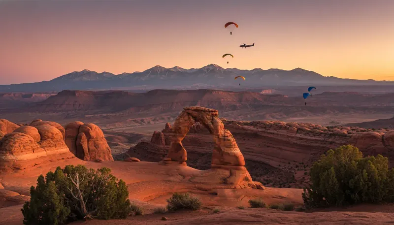 Utah skydiving sky. Backdrop for the Skydiving Hubs Utah drop zone directory