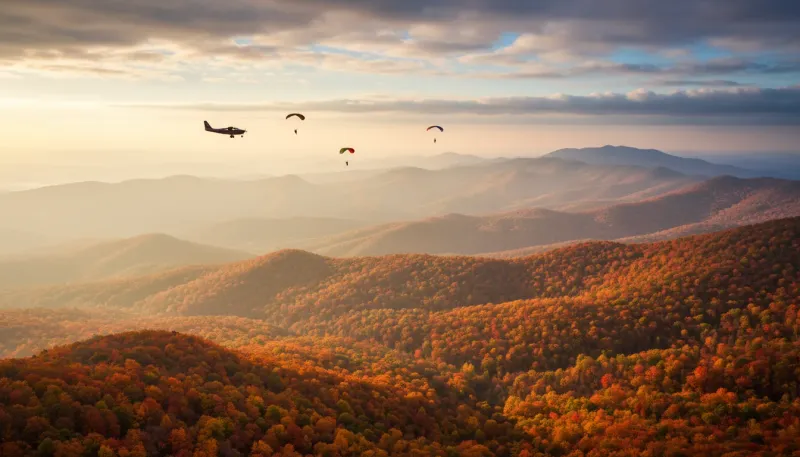 Virginia skydiving sky. Backdrop for the Skydiving Hubs Virginia drop zone directory