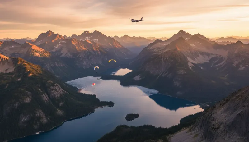 Washington skydiving sky. Backdrop for the Skydiving Hubs Washington drop zone directory