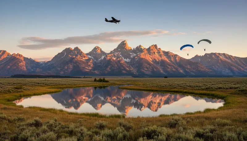 Wyoming skydiving sky. Backdrop for the Skydiving Hubs Wyoming drop zone directory